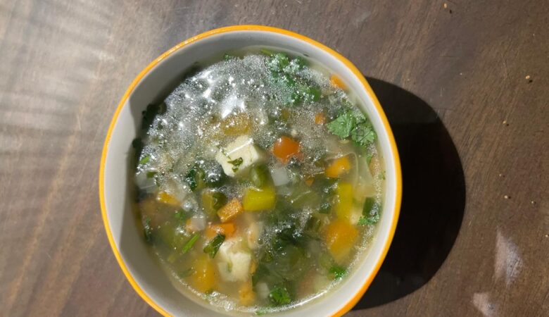 Mixed vegetables soup